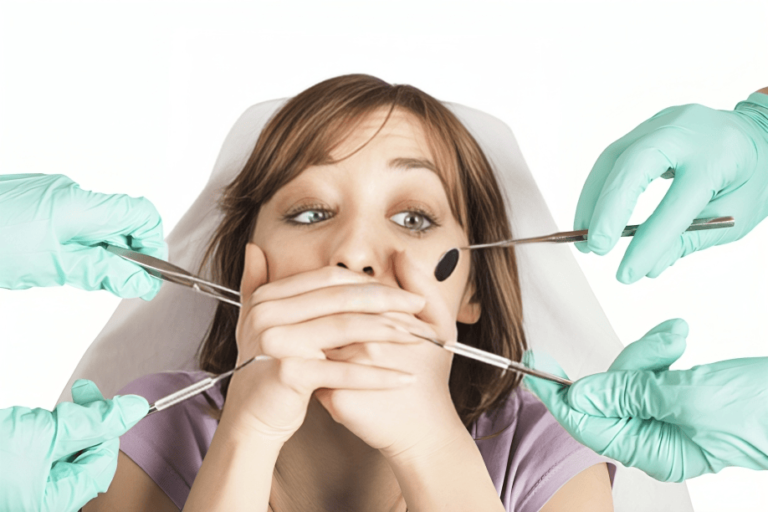 a lady is having sedation dentistry